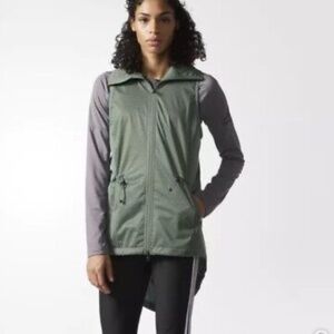 ADIDAS ClimaStorm Full Zip Stand Collar Lightweight Vest Jacket